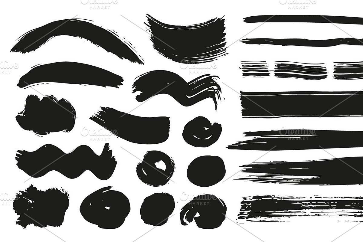 Brush Strokes Pack, a Texture Graphic by alexdndz (Photo 4 of 11)