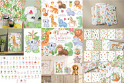 Whale shop bundle Baby animals, an Animal Illustration by OxanaTally (Thumbnail 23 of 24)