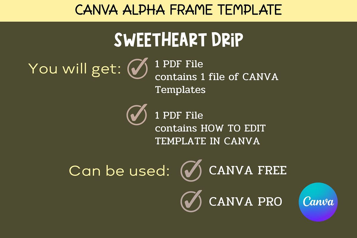 Sweetheart Drip Canva Alpha Template, a Design Template by Adalin Shop (Photo 5 of 5)