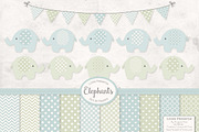 Boys Pastel Elephants & Patterns, an Illustration by Amanda Ilkov (Thumbnail 1 of 3)