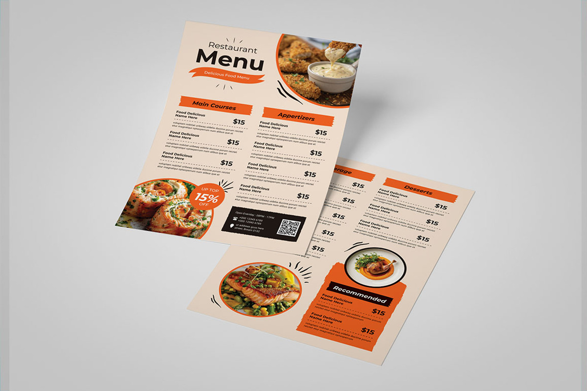 Food Menu Flyer, a Flyer Template by yanindesign (Photo 2 of 3)