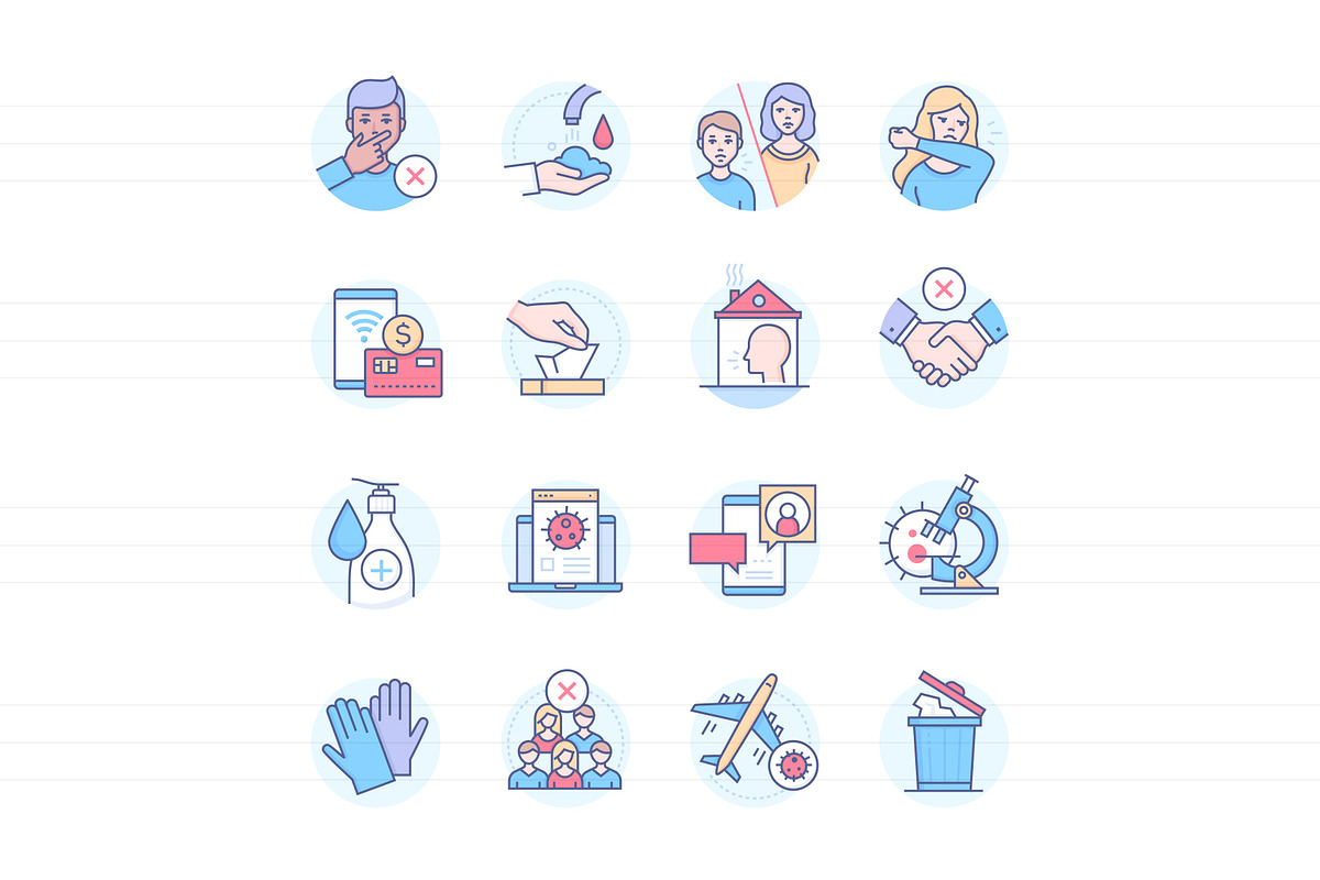 Coronavirus Desease Line Icons, an Outline Icon by Boyko Pictures (Photo 8 of 10)