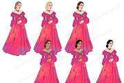Fairy Tale Girls Clipart, a Person Illustration by GlamArtZhanna (Thumbnail 2 of 4)