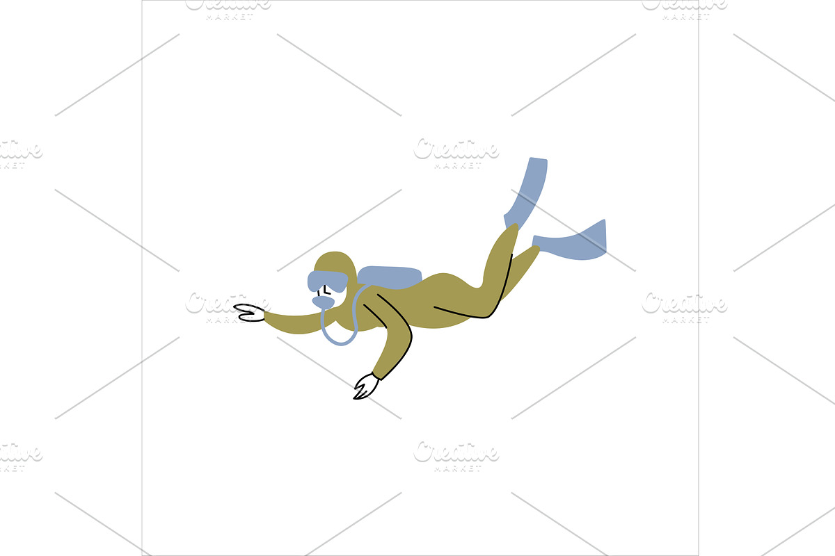 Snorkeling. Snorkeling tour in, an Animal Illustration by Mila Di Art
