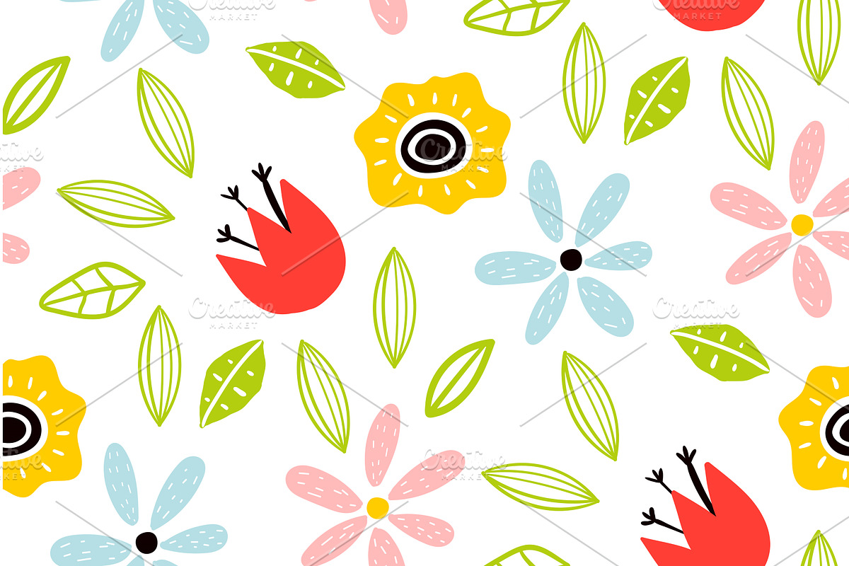 Garden flower, plants ,botanical, a Decorative Illustration by Riots Brush