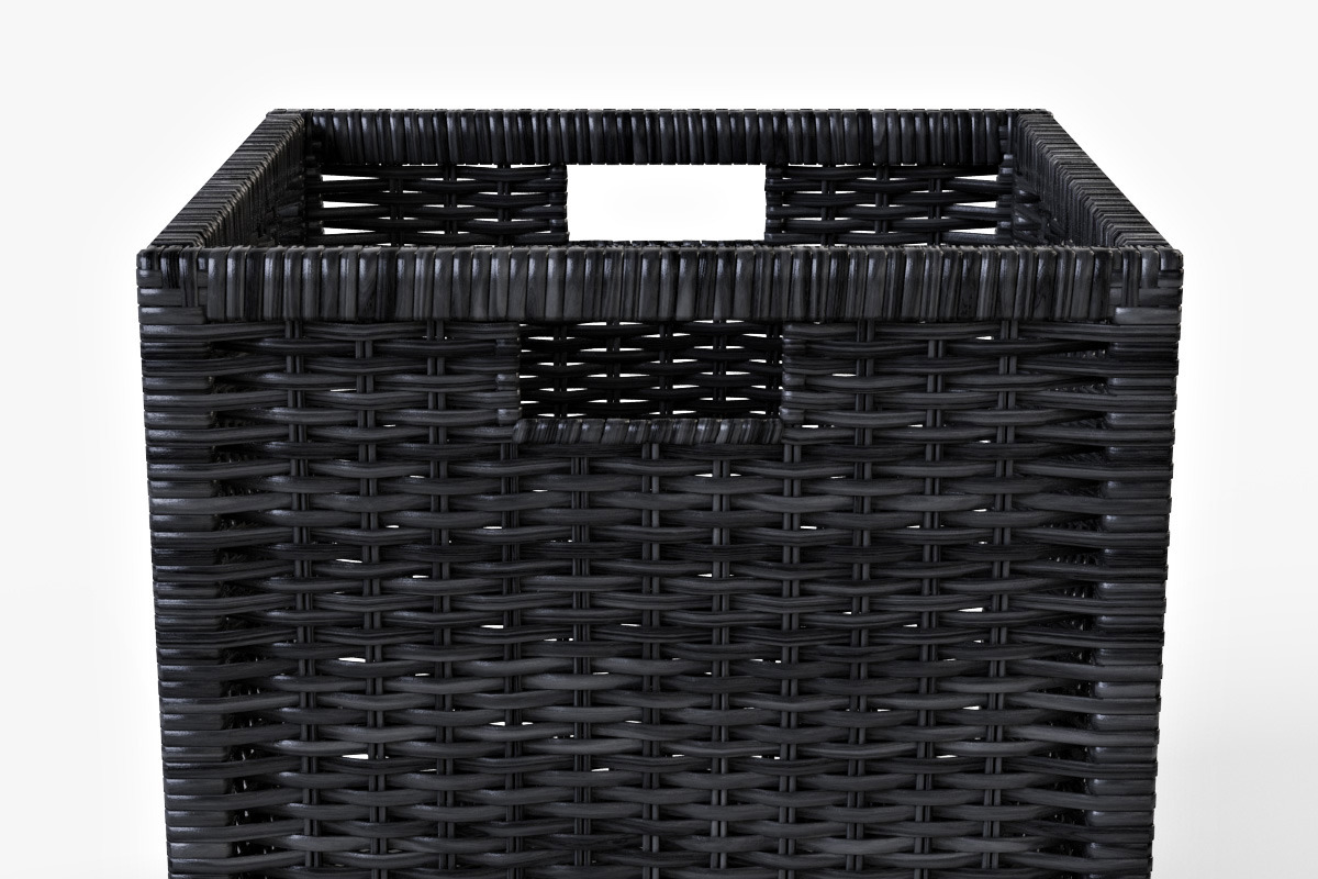 Rattan Basket Branas Black, an Object 3D Model by Markelos (Photo 2 of 10)
