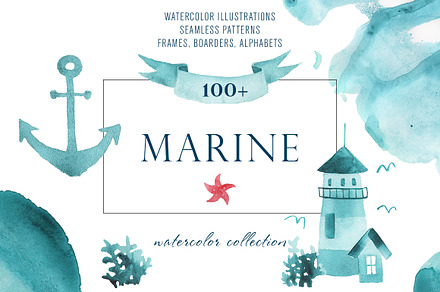 Marine Watercolor Collection