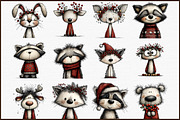 Watercolor Christmas Woodland Portra, an Illustration by Sublimation Artist (Thumbnail 3 of 6)