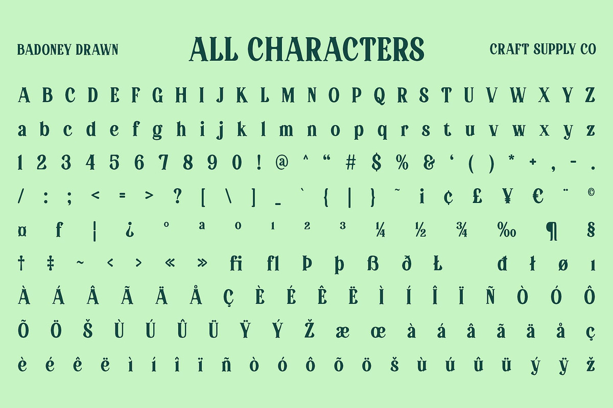 Badoney Drawn, a Serif Font by Craft Supply Co. (Photo 8 of 8)