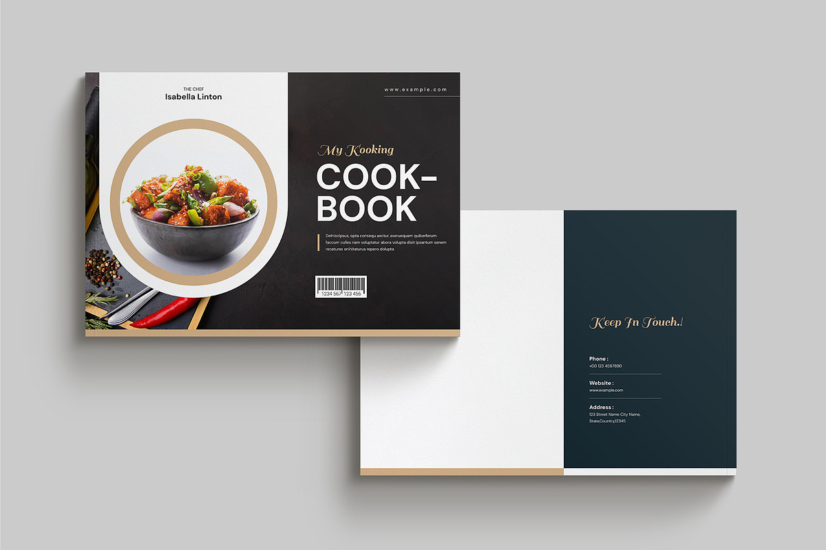 Recipe Book Template Landscape, a Brochure Template by Cleffon_Graphic_Studio (Photo 9 of 9)