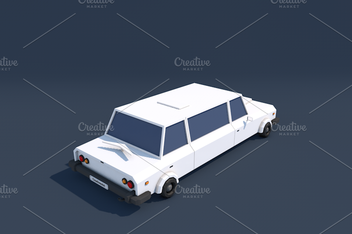 Ultimate Low Poly City Cars Pack, a Cars & Vehicle 3D Model by CreativeeArt (Photo 27 of 54)