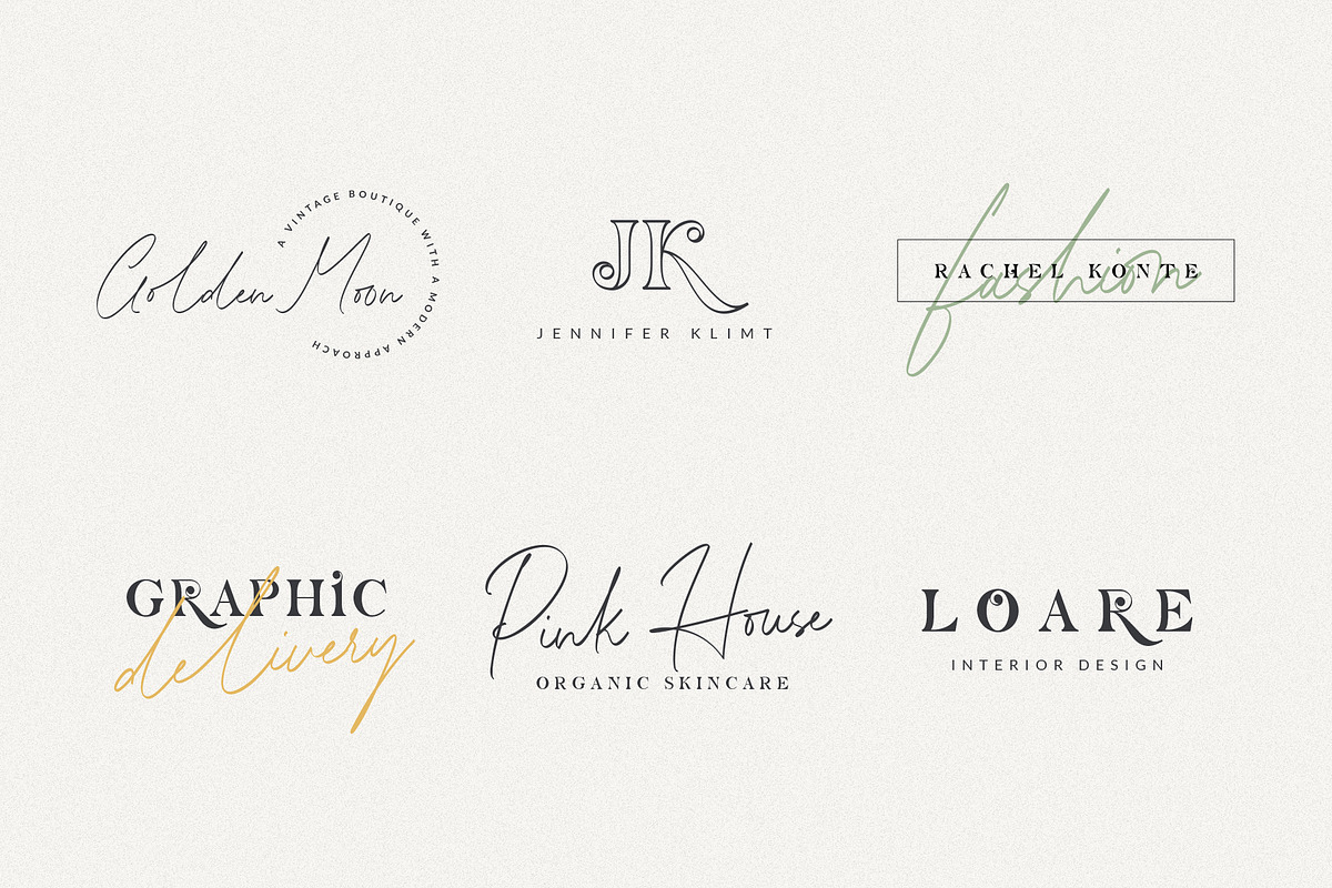 Laura - Font Collection & Logos preview 2