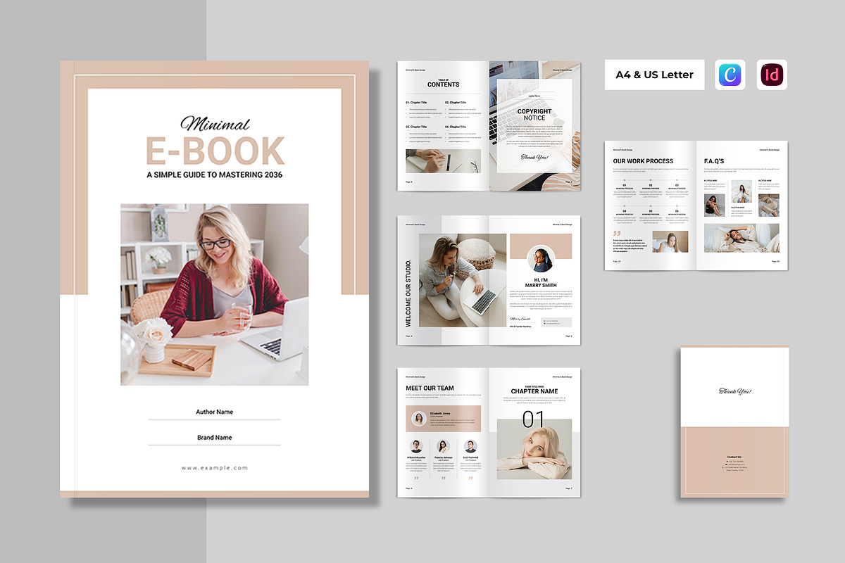 Minimal E-Book Template, a Brochure Template by Spark_Creative (Photo 1 of 4)