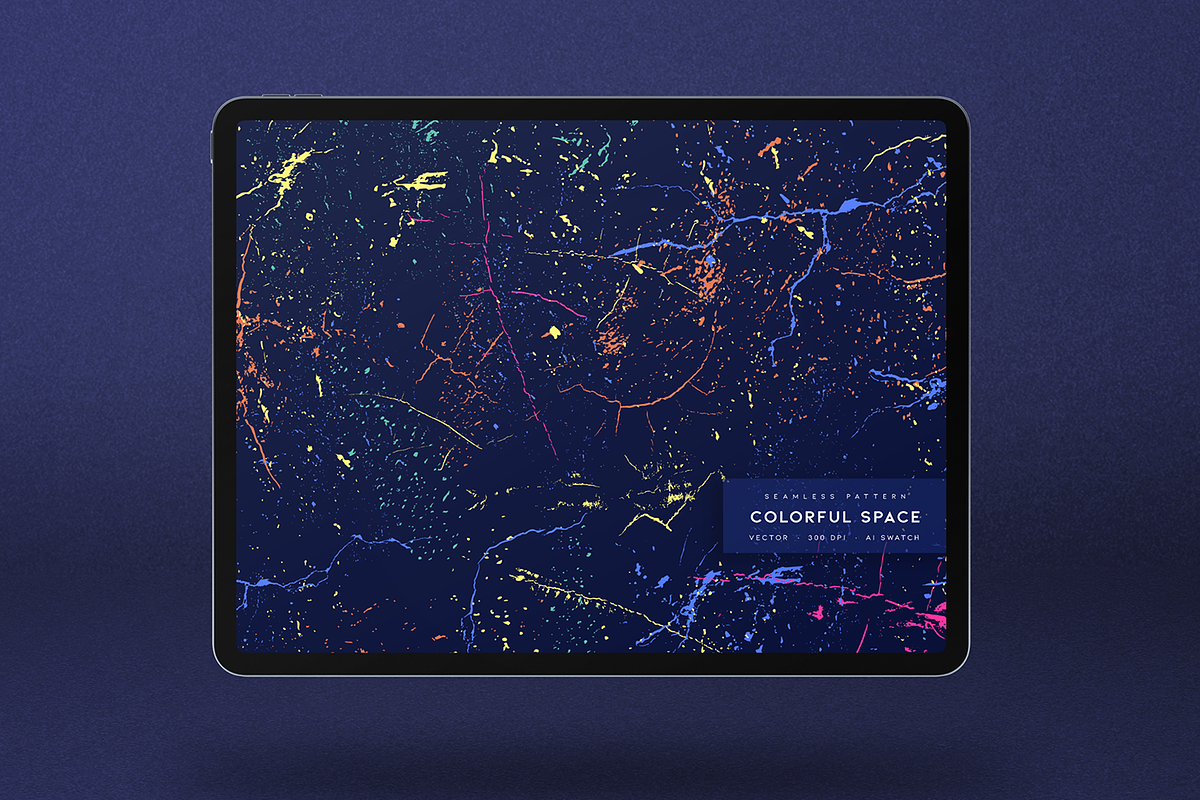 Colorful Space, a Pattern Graphic by MalyskaStudio