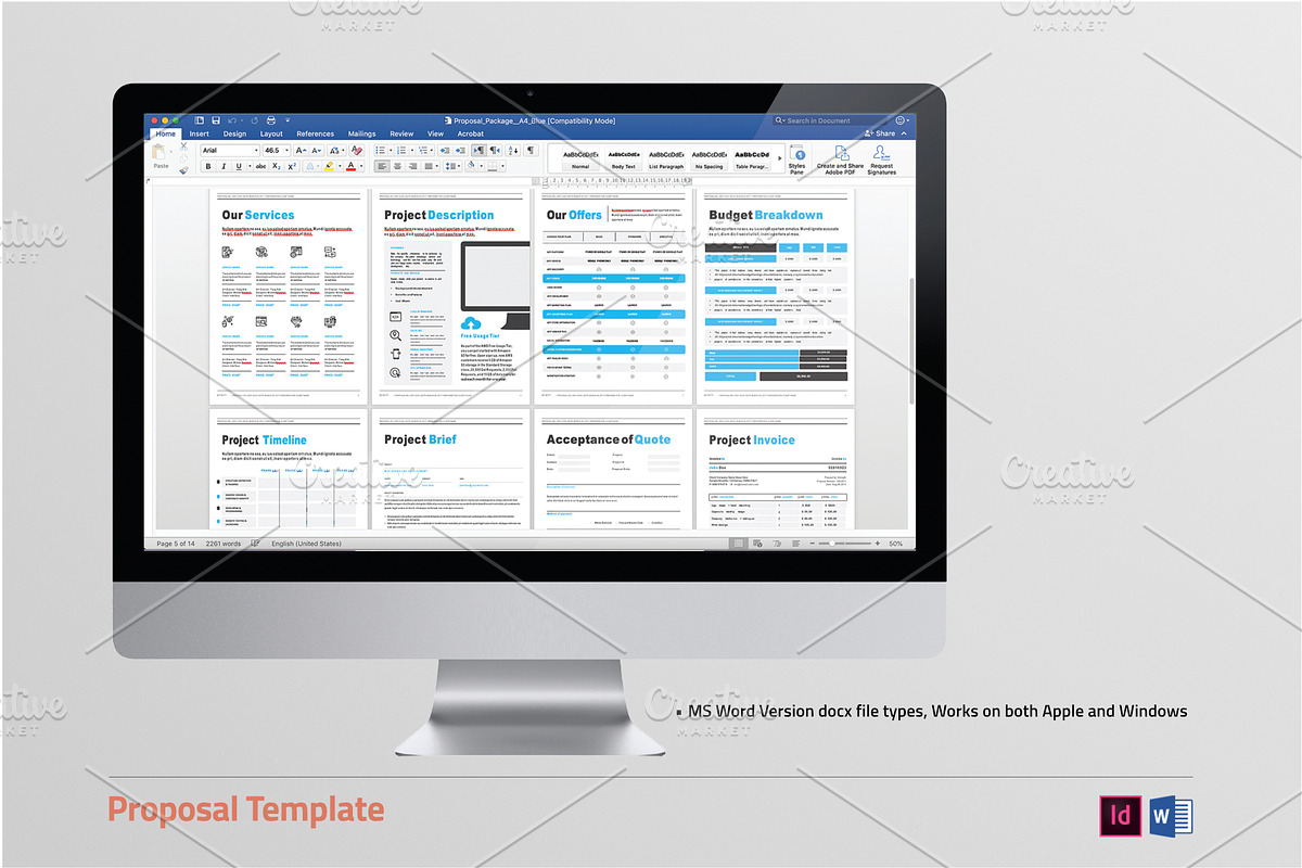Proposal Template, a Stationery Template by Mastergfx (Photo 2 of 16)