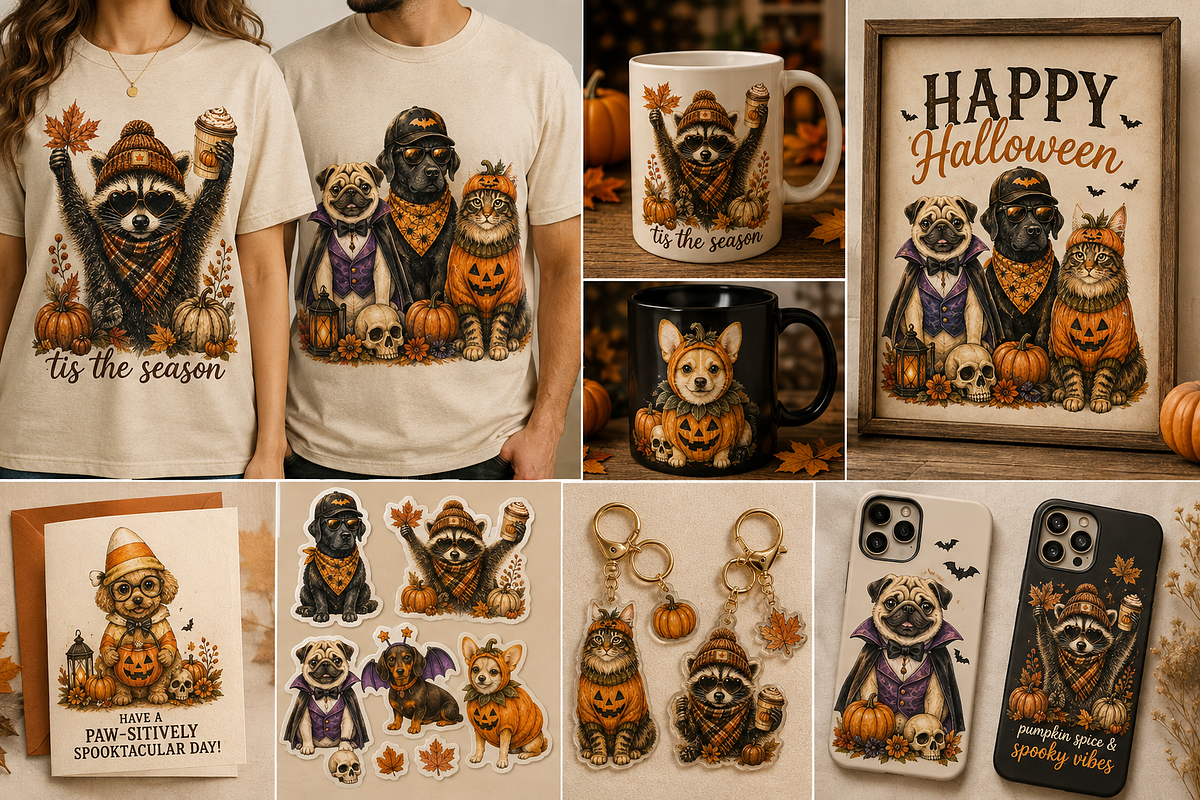 Halloween Pet Costume Clipart Bundle, an Object Graphic by Daisy Design (Photo 7 of 8)