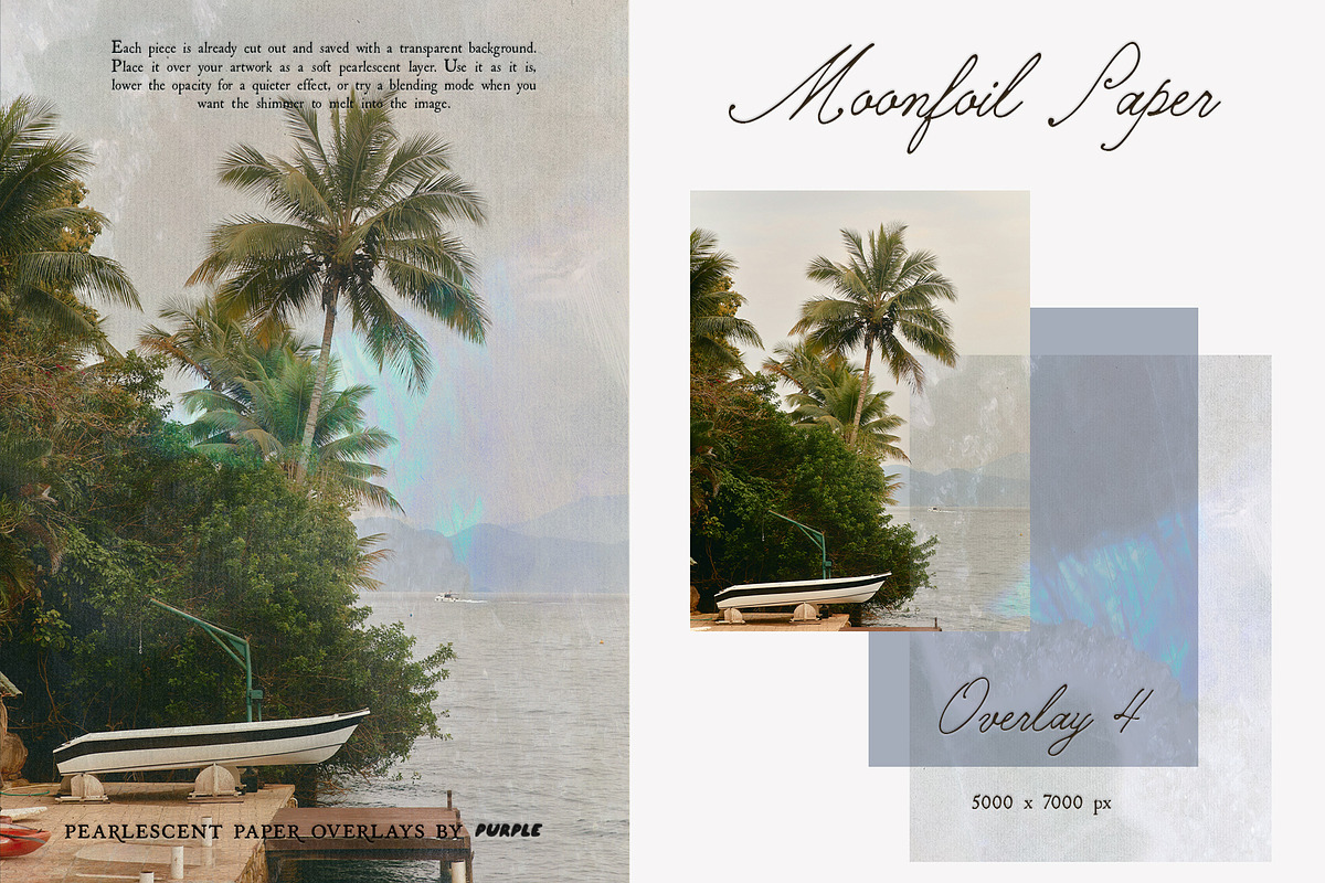 Moonfoil Paper: Pearlescent Overlays, a Texture Graphic by Purple (Photo 7 of 19)