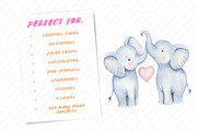 Mother's Day Elephant Clipart, an Illustration by Watercolor design (Thumbnail 11 of 12)