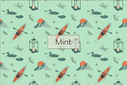 Lake Day Seamless Repeat Pattern, a Pattern Graphic by Forest Lily (Thumbnail 4 of 11)