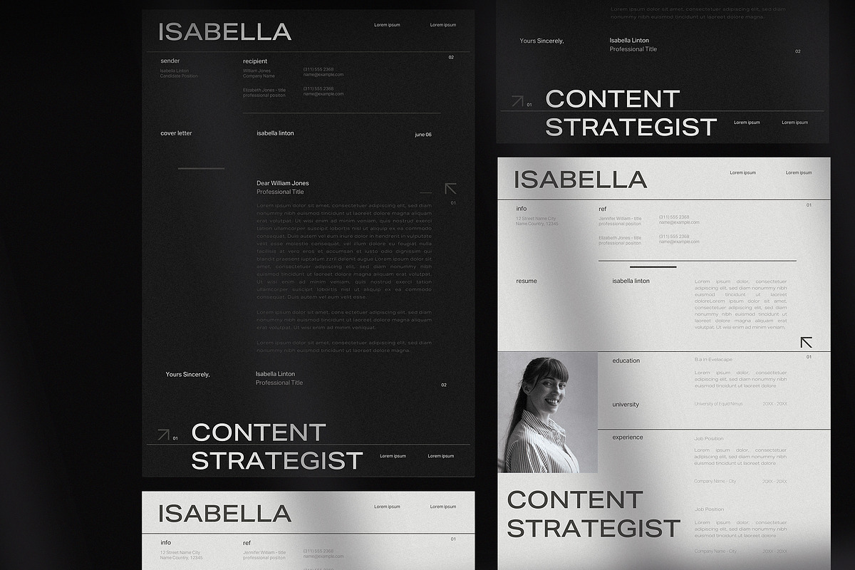 Black&Neutral Resume & Cover Letter, a Resume Template by wavebreak