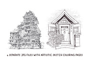 Artistic sketch coloring pages, an Illustration by OlgaRom (Thumbnail 4 of 5)