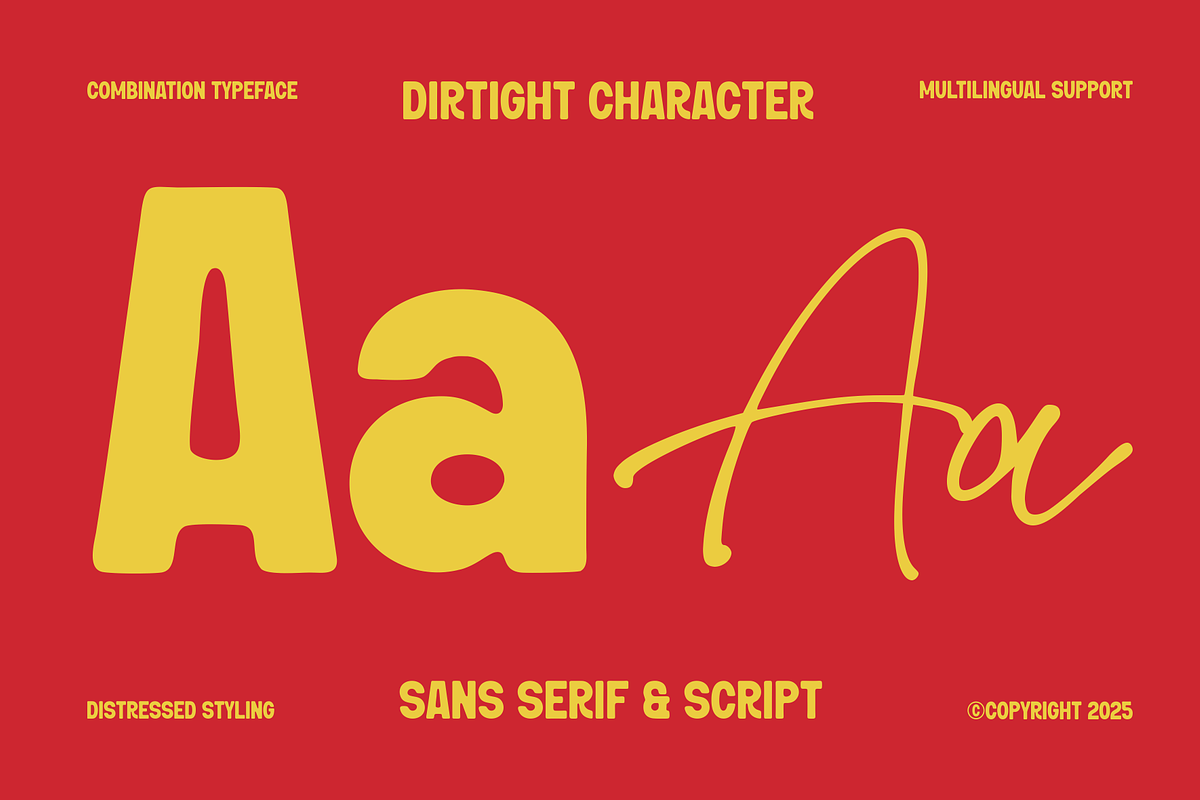 Dirtight - Duo Font, a Sans Serif Font by Marvadesign (Photo 2 of 11)