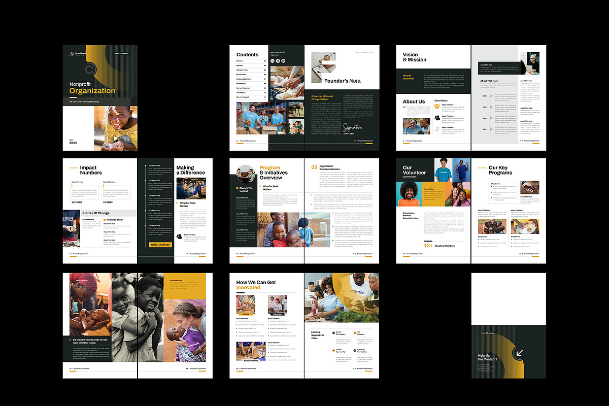 Nonprofit Org. Brochure Template, a Brochure Template by NorthPeak (Photo 9 of 9)