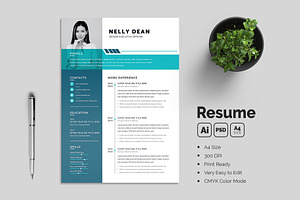Creative Minimalist Resume Template, a Resume Template by Design Vault