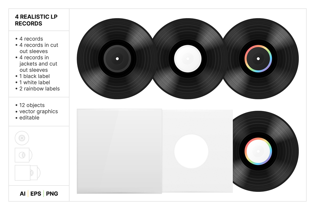 Vector LP Records Vol. 1, an Object Graphic by Side Project