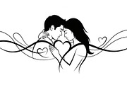 Couple Love Silhouette Bundle, an Illustration by jahid234 (Thumbnail 28 of 48)