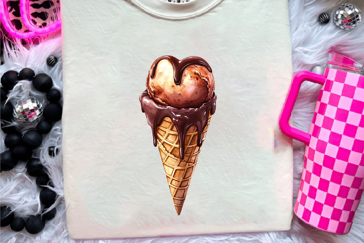 Ice Cream Cone Clipart, an Illustration by CreationArt (Photo 9 of 9)