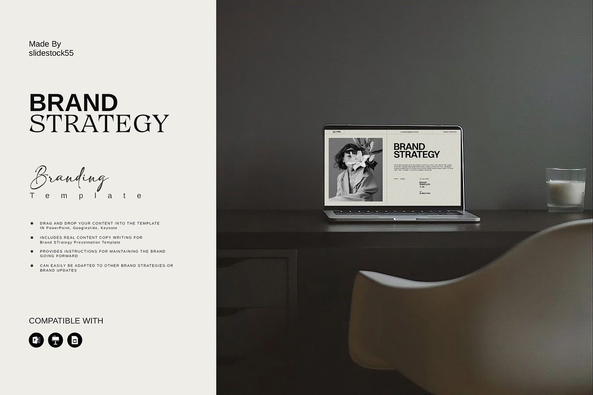 Brand Strategy Template, a Presentation Template by slidestock55 (Photo 2 of 11)