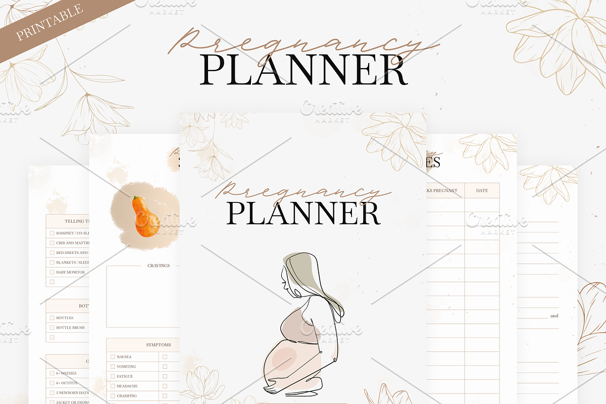 Printabel My Pregnancy Planner, a Stationery Template by Digital_Mind (Photo 1 of 10)
