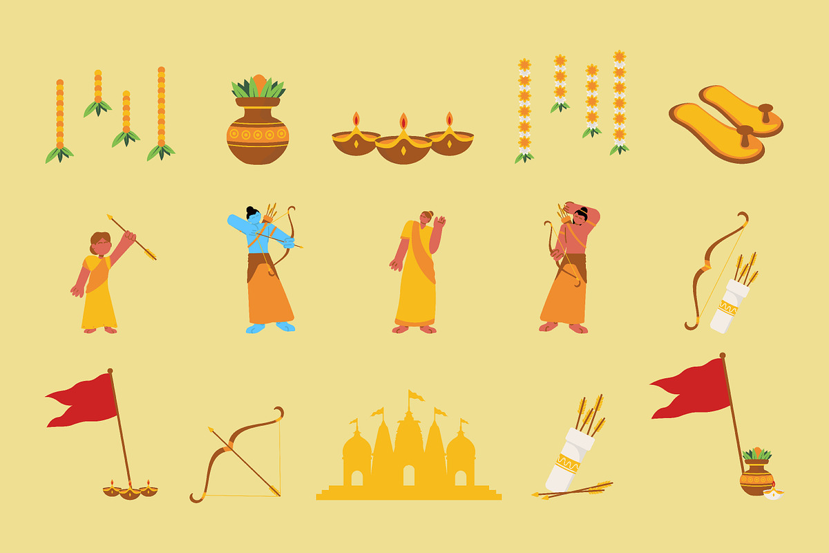 Rama Navami Festival illustration, an Object Graphic by Pitchlook.Studio