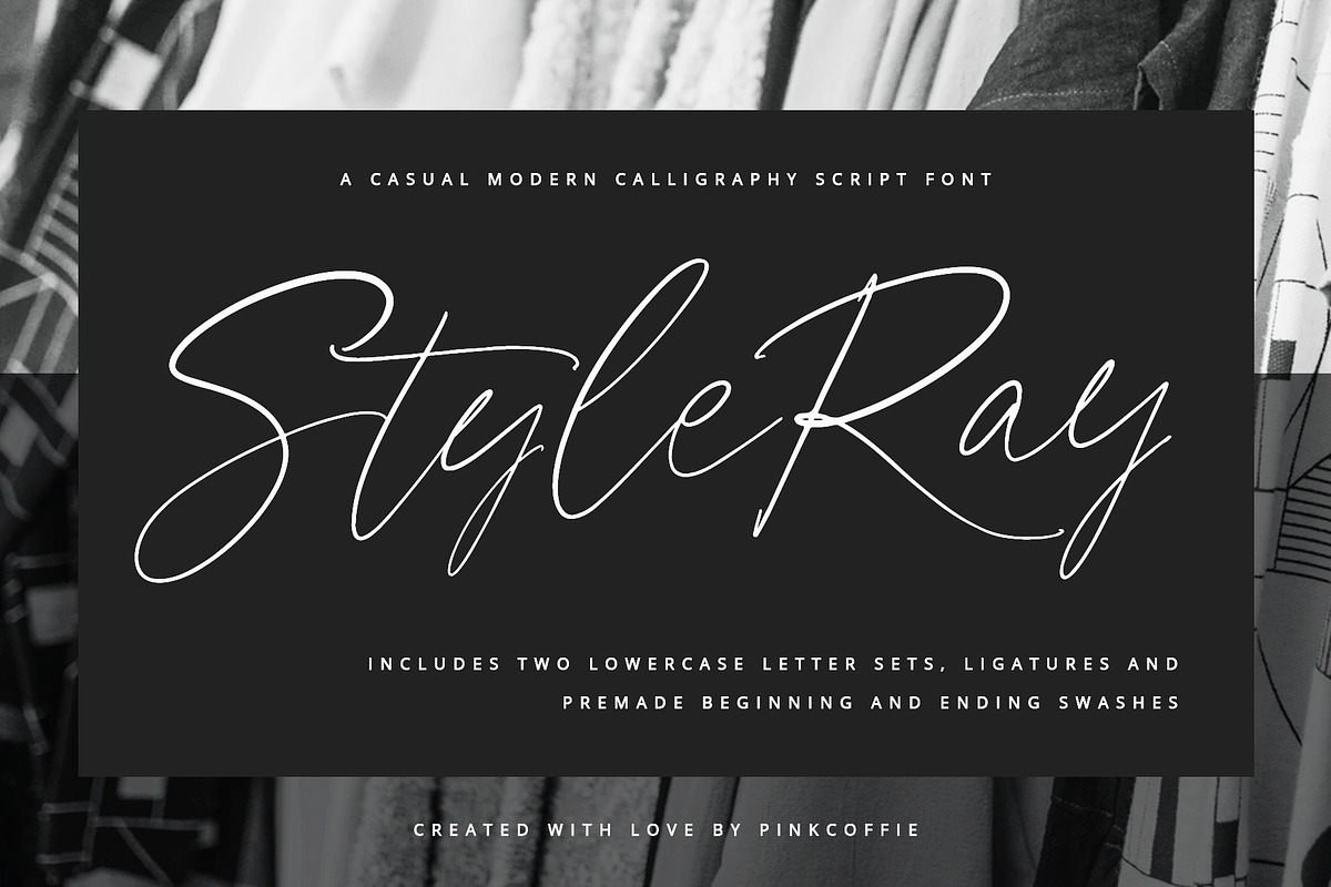 Style Ray | Casual Chic Script Font, a Script Font by Pink Coffie (Photo 15 of 15)