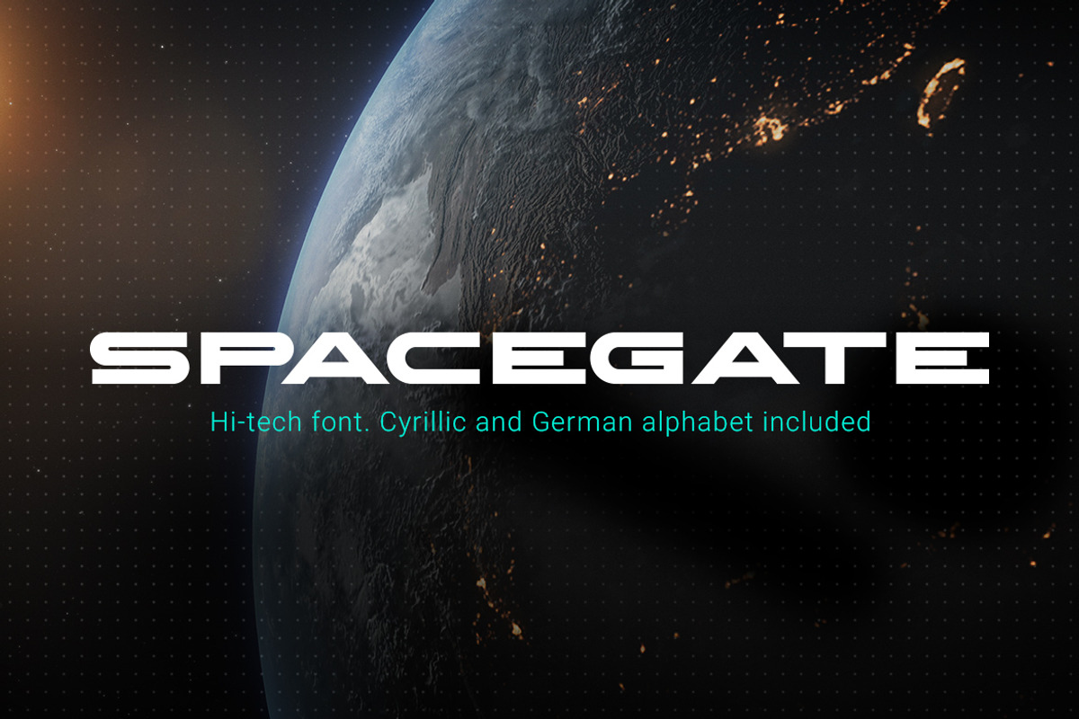 Spacegate Font, a Sans Serif Font by Sentavio