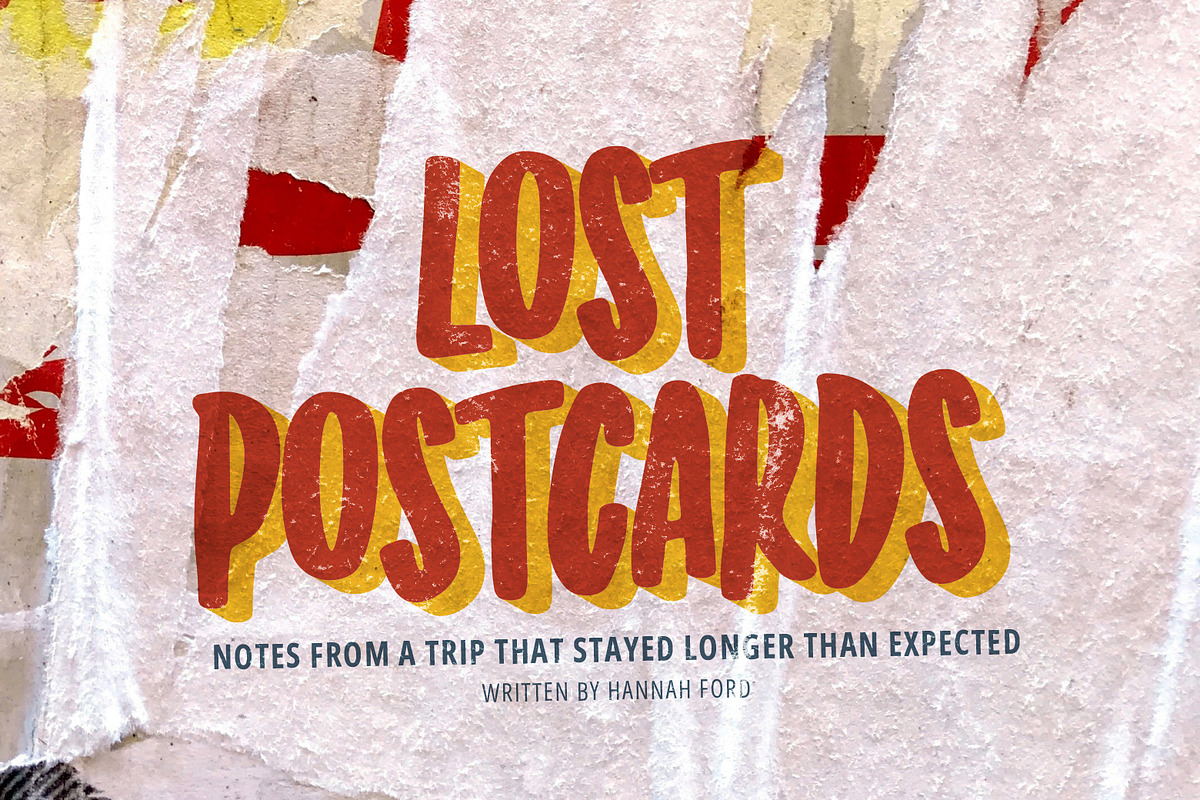 Vacances Layered Condensed Font, a Handwritten Font by Ef Studio (Photo 11 of 12)
