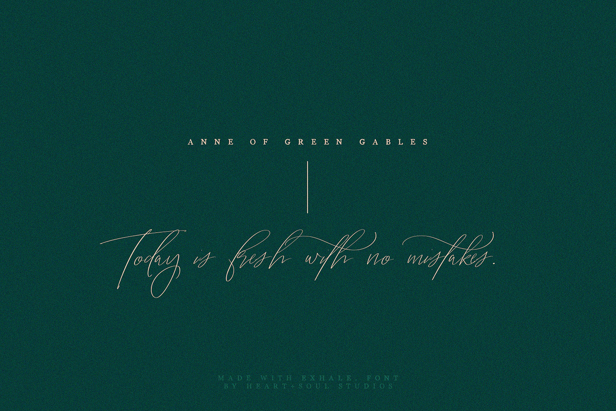 exhale. | calligraphy script font preview 4