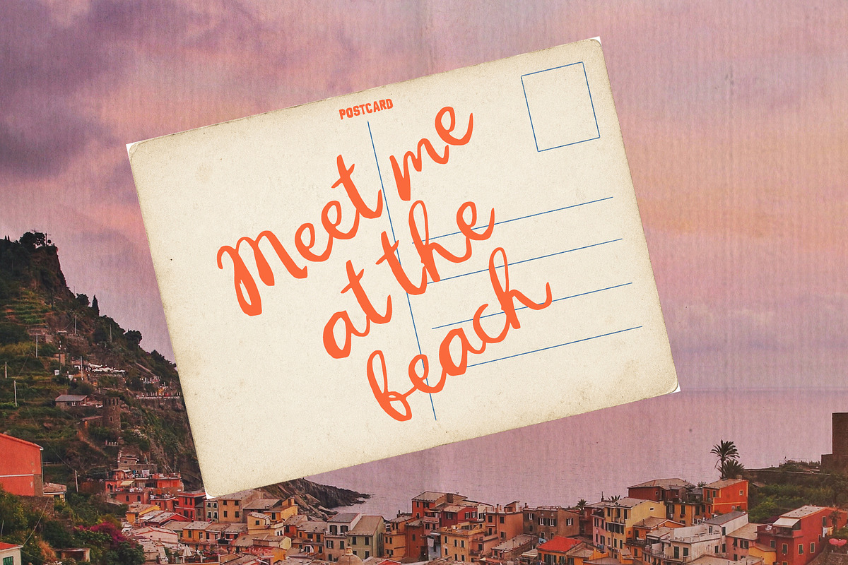 Sunset Motel Retro Summer Font Trio, a Handwritten Font by BilberryCreates (Photo 10 of 10)