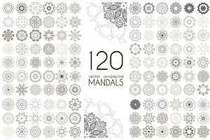 120 vector ornamental mandalas