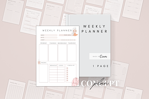 Digital Canva Weekly Planner Page