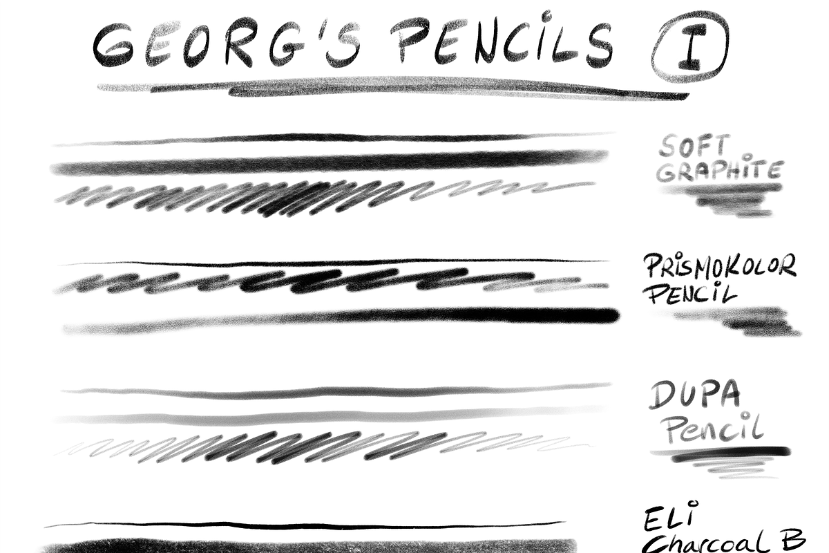 30+ PENCIL & CHARCOAL Brushes preview 4