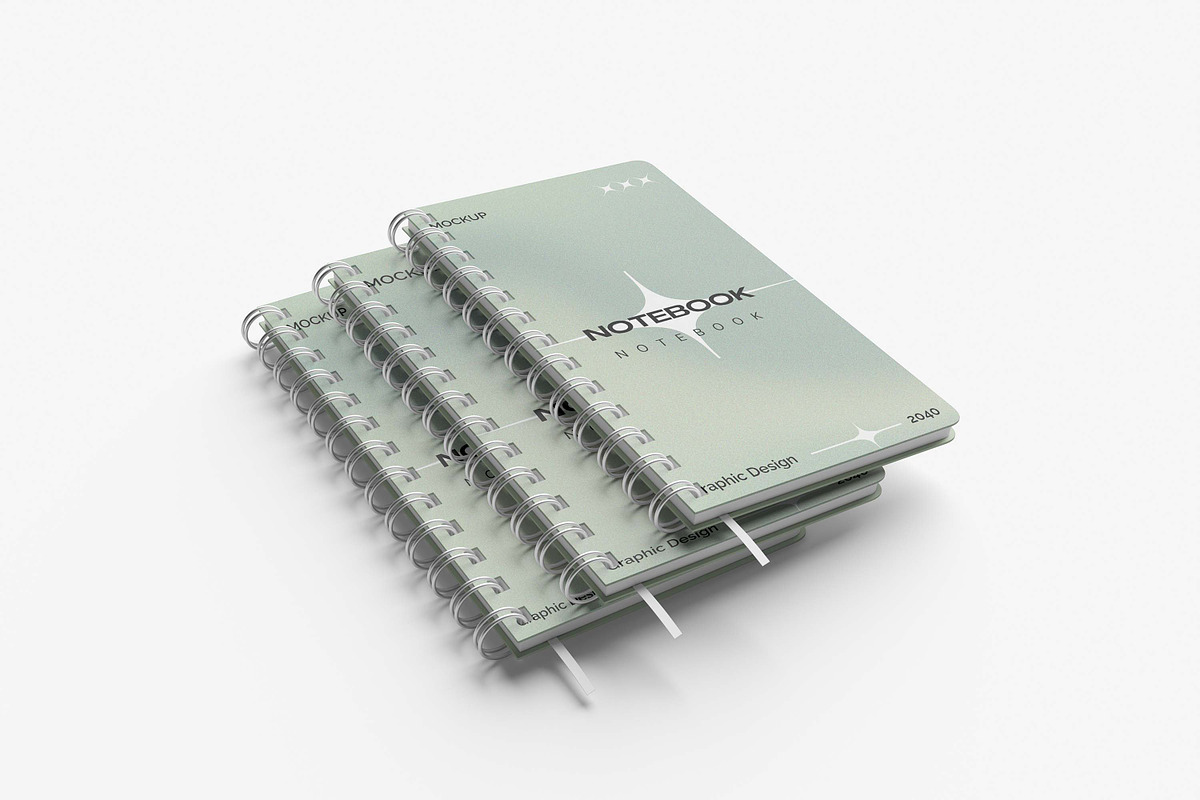 Notebook Mockup, a Books & Magazine Mockup by xavier_studio (Photo 3 of 5)