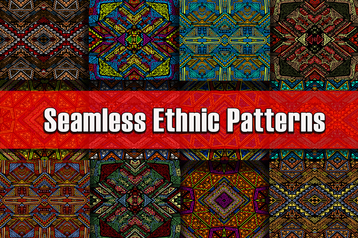 Ethnic Seamless Patterns, a Pattern Graphic by Wpadington