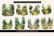 Watercolor Forest Trail PNG Clipart, an Object Illustration by Geniecreativestudio (Thumbnail 5 of 9)
