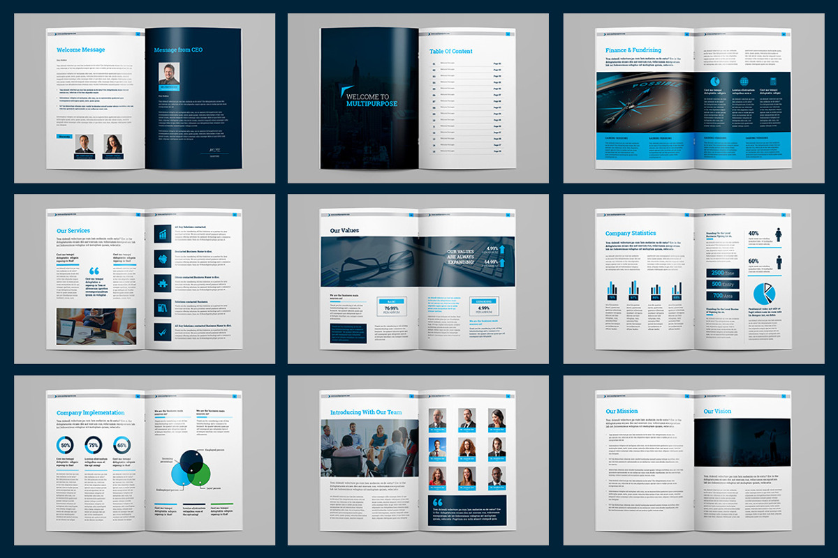 Clean Corporate Annual Report_V10, a Brochure Template by Layout Design (Photo 4 of 6)