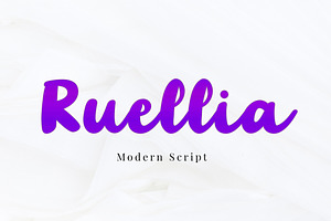 Ruellia - Modern Script