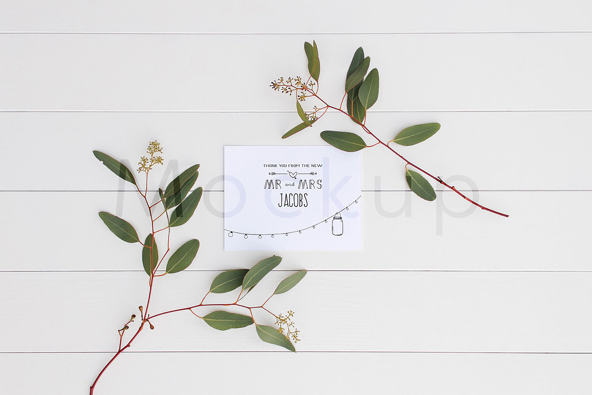 A2 Card Mockup - Eucalyptus 5, a Print Template by ILLONA GRAPHICS (Photo 5 of 5)
