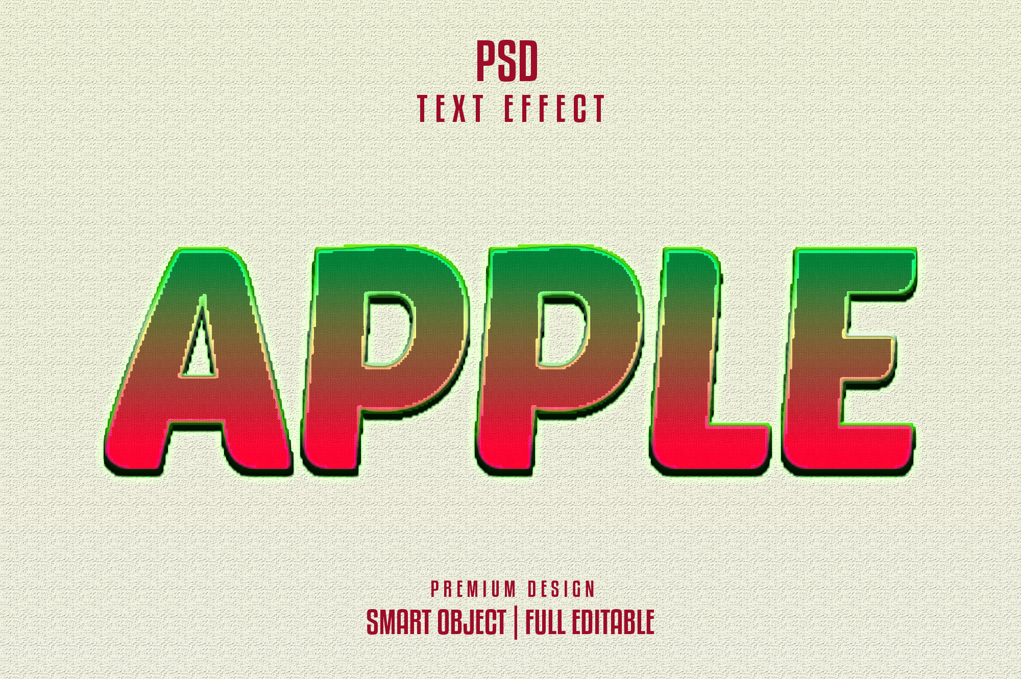 Apple text effect, a Layer Style Add-On by himelgfx