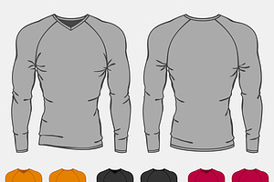 Set Of Long Sleeve Shirts For Men.